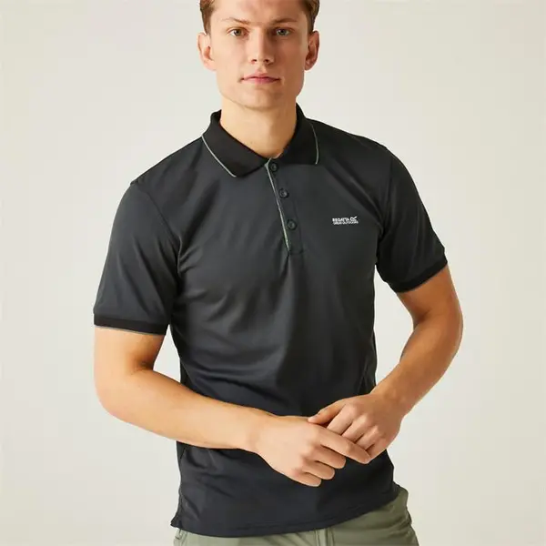 Image of Regatta Oakmont Polo Shirt Regular Fit T-Shirts S Grey 30470502350