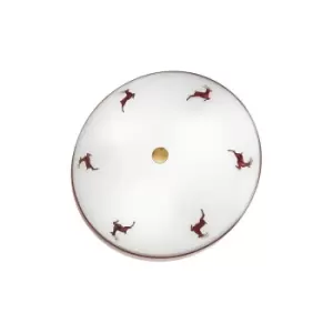 Image of Nonna Cottage Style Glass Patterned Flush Ceiling Lamp, 2x E14