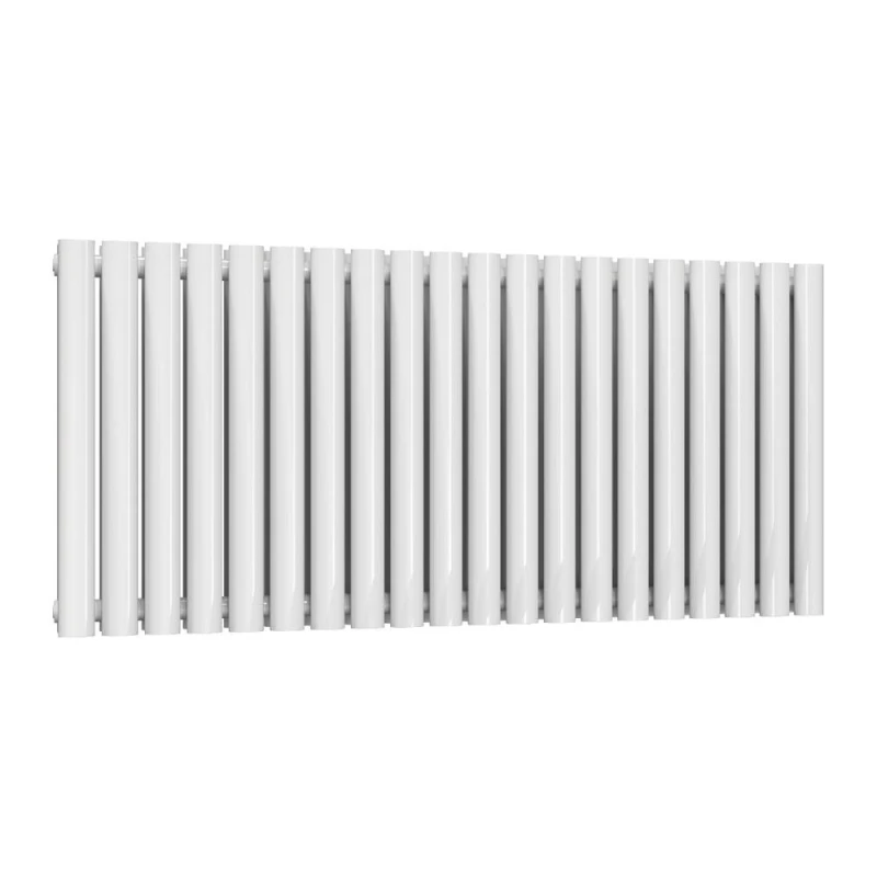 Image of Bathroom Kingdom Neva White Double Oval Horizontal Radiator 550x1180 White Unisex