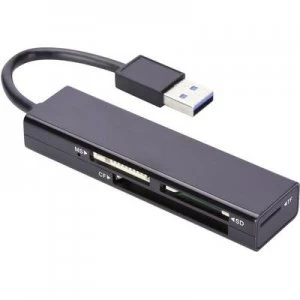 image of ednet External memory card reader USB 3.0 Black