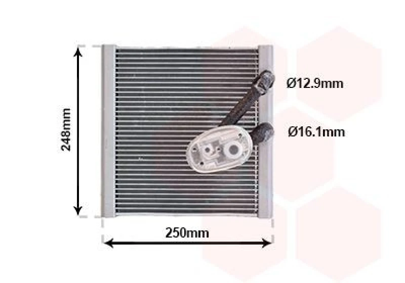 Image of VAN WEZEL Air conditioning evaporator VAN WEZEL 5901V702
