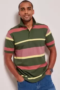 Short Sleeve Stripe Polo Shirt