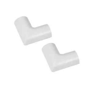 image of D-Line White 30mm Trunking Coupler, Pack Of 2