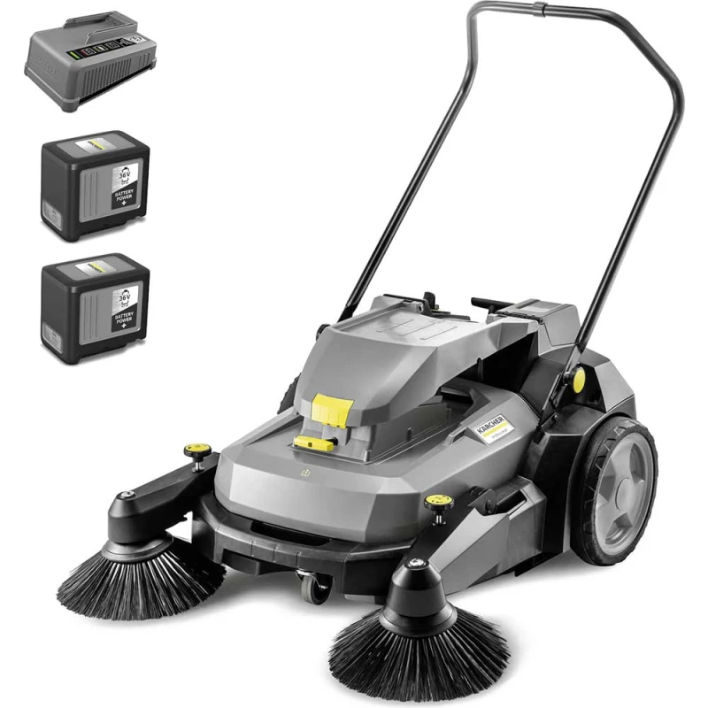 Image of Karcher KM 70/30 C BP 2SB Professional 36v Cordless Push Floor Sweeper KM 70/30 C BP 2SB Batteries: 2 x 6ah Li-ion