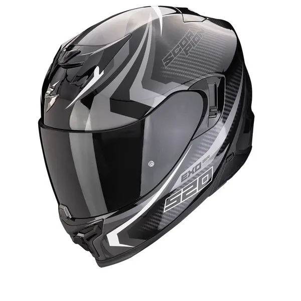 Image of Scorpion EXO-520 Evo Air Terra Black Silver White Full Face Helmet Size XL