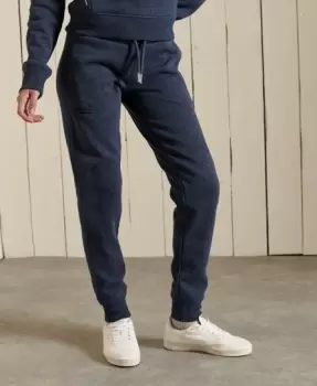 Image of Superdry Womens Vintage Logo Embroidered Joggers Navy / Vintage Navy Marl - Size: 8
