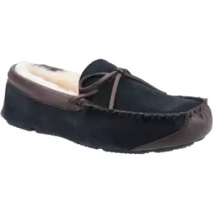 image of Cotswold Mens Northwood Sheepskin Moccasin Slip On Slippers UK Size 7 (EU 41)