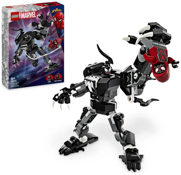 image of LEGO Marvel Venom Mech Armour vs Miles Morales Set 76276