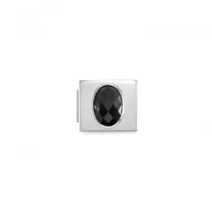 image of Classic Glam Cubic Zirconia Black Link Charm 230602/10