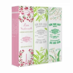 image of Institut Karite Paris Shea Hand Cream Trio Travel Kit 30ml