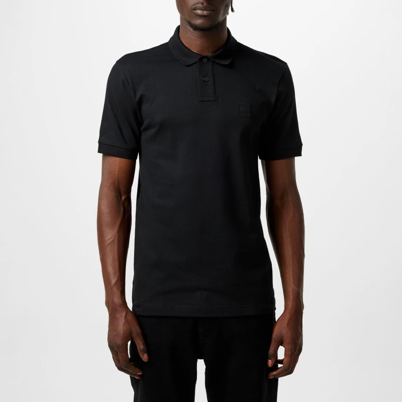 Image of Boss Passenger Piqu Polo Top - Black S