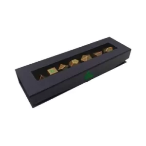 Image of Heavy Metal Fall 21 Copper and Green RPG Dice Set for Dungeons & Dragons