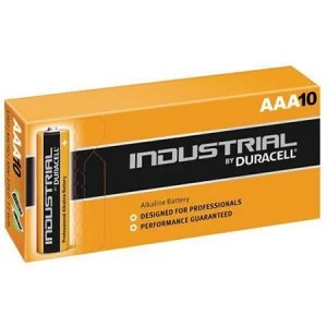 Image of Duracell Industrial Battery Alkaline 1.5V AAA Ref 81484523 [Pack 10]