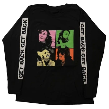 Image of The Beatles - Get Back Studio Shots Unisex Large T-Shirt - Black