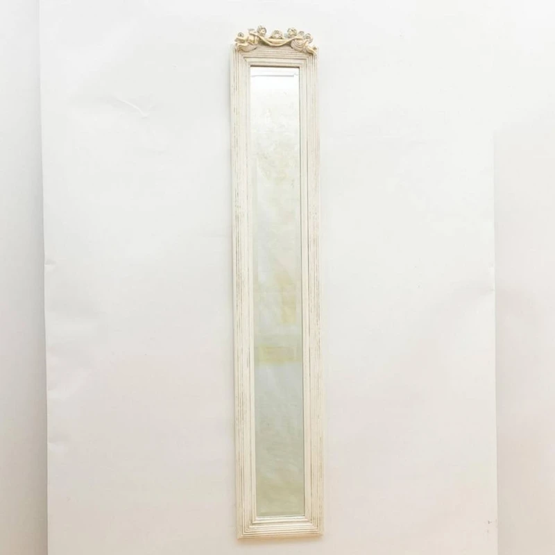 Image of Decorative Mirror - L3 x W13 x H109cm - Antique White Minster4031