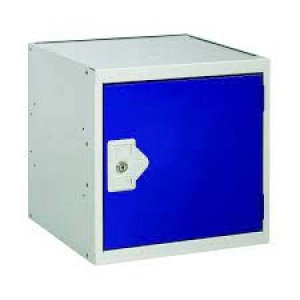 Image of One Compartment Cube Locker D450mm Blue Door MC00097