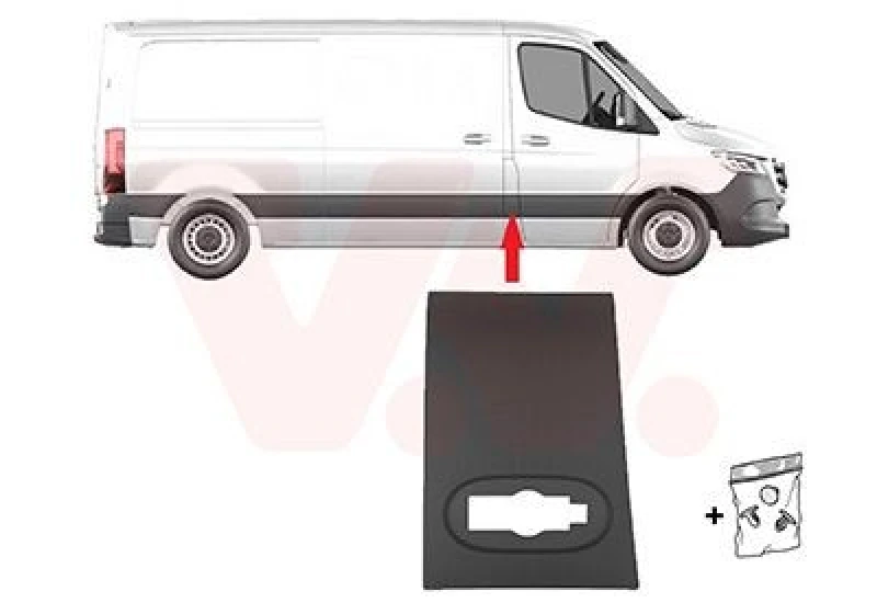 Image of VAN WEZEL Trim / Protective Strip, sidewall VAN WEZEL 2973418