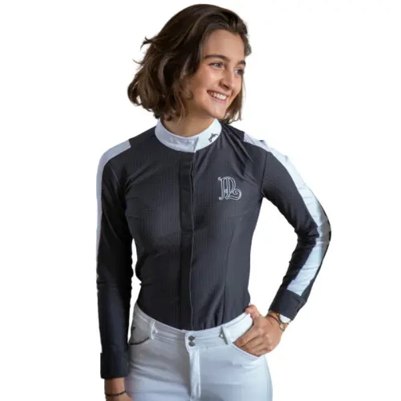 Image of Penelope Horse riding Polo shirt For Her Penelope Honey Noir Female L