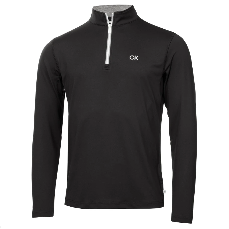 Image of Calvin Klein Golf CK Golf Albany Half Zip Pullover Mens Black male Small