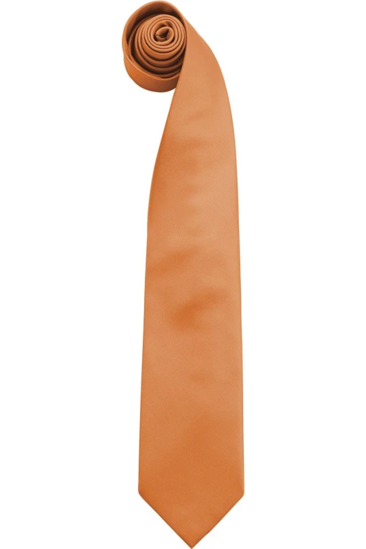 Image of Premier Premier Men “ColoursPlain Fashion Business Tie in Orange Orange One Size Male 5055805451750