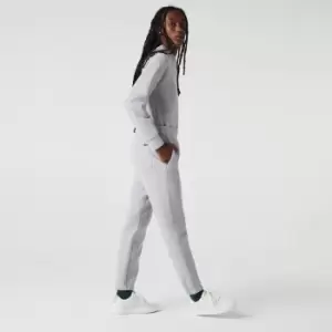 Image of Lacoste Womens Blended Cotton Jogging Pants Size 12 Grey Chine