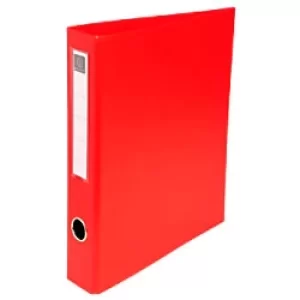 image of Exacompta Ring Binder Cardboard PVC/PU covered A4 4 ring Red Pack of 15