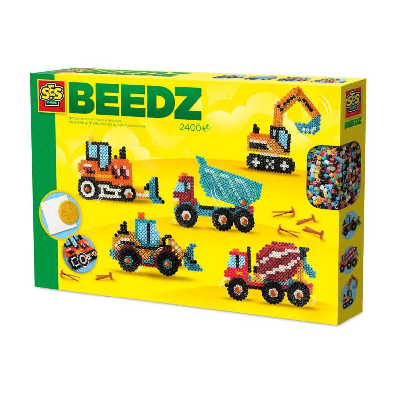 Image of SES Creative Iron on beads - Constructions trucks Multi unisex One Size