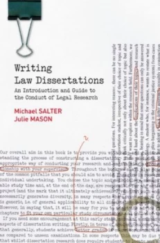 Image of Writing Law Dissertations by Michael Salter Paperback