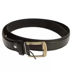 image of Forest Belts Mens 1.25" Bonded Leather Belt (Large (36a-40a)) (Black)