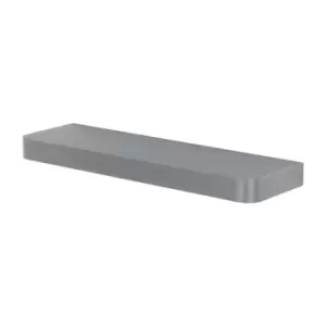 image of Trent Narrow Floating Shelf Kit in Matt Grey, 500mm x 145mm