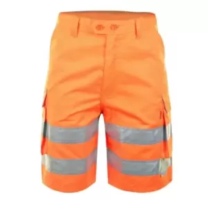 image of Rail Spec Clothing Orange HIVIZ SHORTS 30