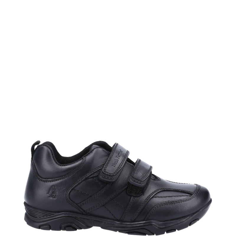 Image of Hush Puppies Boys Levi Infant Leather School Shoes UK Size 9 (EU 27) Black HUS890-BLACK-9
