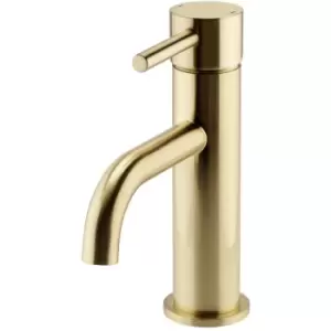 image of Kartell - TAP140OT K-Vit Brassware Ottone Mono Basin Mixer, Brushed Brass - Brushed Brass