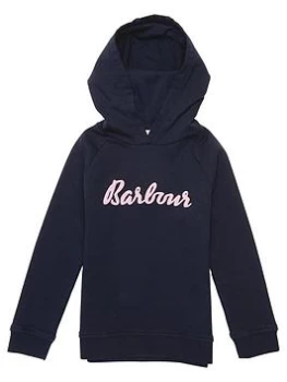 image of Barbour Girls Otterburn Hoodie - Navy, Size Age: 12-13 Years, Women