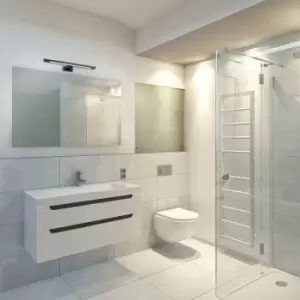 Image of Shine Black LED 7W Wall Lamp Stylish Matt Black Light With IP44 Rating Perfect For Mounting Above A Bathroom Mirror