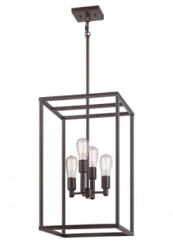 Image of 4 Light Ceiling Pendant Western Bronze, E27
