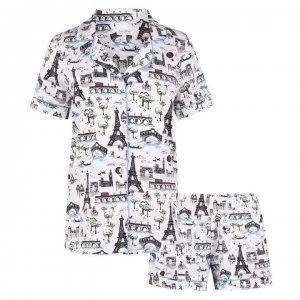 image of Bedhead Sightseeing Short Sleeve Pyjama Set - Sightseeing