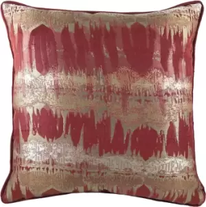 image of Inca Jacquard Cushion Burgundy