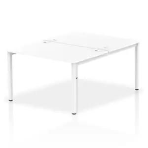Image of Impulse Bench B2B 2 Person 1200 White Frame Office Bench Desk White