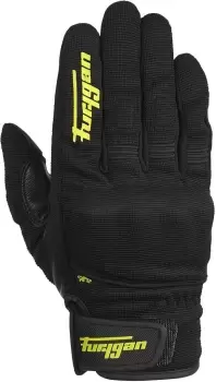 Image of Furygan Jet D3O Motorcycle Gloves, black-yellow, Size L, black-yellow, Size L