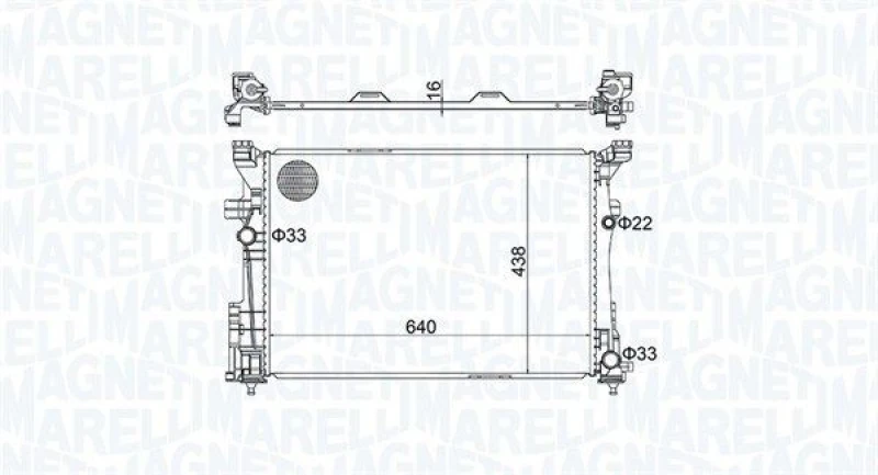 Image of MAGNETI MARELLI Engine radiator MAGNETI MARELLI 350213158600