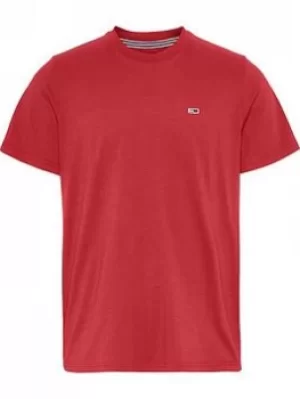 image of Tommy Jeans Tjm Classic Jersey T-Shirt, Red Size M Men