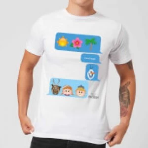 image of Disney Frozen I Love Heat Emoji Mens T-Shirt - White