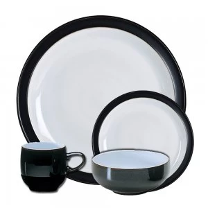 Denby Jet Black 16 Piece Tableware Set