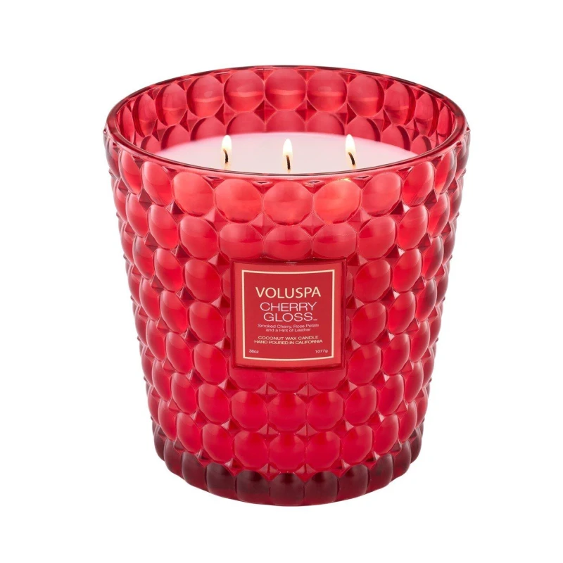 Image of Voluspa Cherry Gloss 3-Wick Hearth Candle, 38 oz.