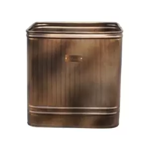 image of Ivyline Outdoor Hampton Square Metal Planter 45cm - Copper