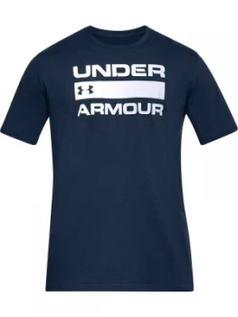 image of Urban Armor Gear Mens Team Issue Wordmark T Shirt Blue