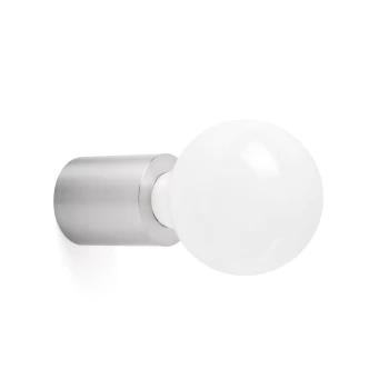 Image of Ten 1 Light Indoor Candle Wall / Ceiling Light Satin Nickel, E27
