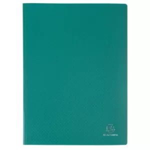 image of Exacompta Display Books PP Eco A4, 40 Pkts, Dark Green, Pack of 12