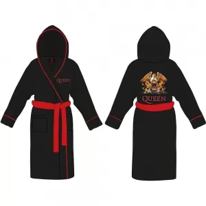 Image of Queen - Classic Crest Unisex Bathrobe - Black